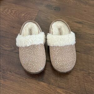 Sorel Kids Beige Sparkle Slippers Sz 1
